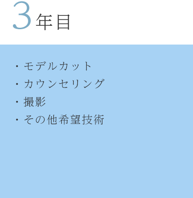 カリキュラム　3年目